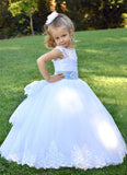 Couture Flower Girl Communion Toddler Baby Dress With Beaded Lace