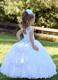 Couture Flower Girl Communion Toddler Baby Dress With Beaded Lace