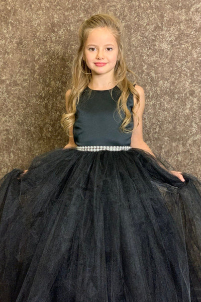 Maelynn Girls Pageant Dress with Removable Train | Blush Kids