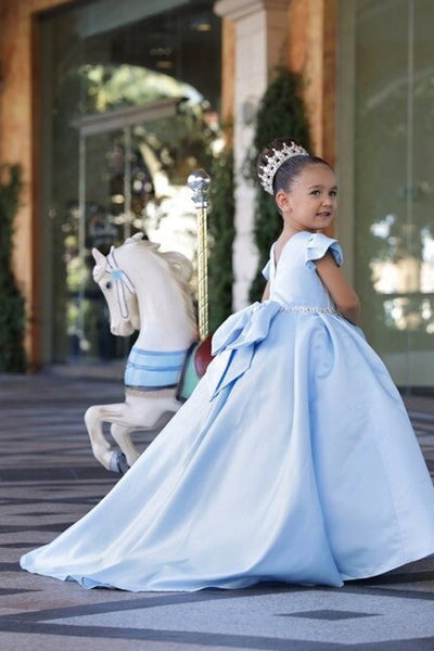 Satin Communion Flower Girl Pageant Special Occasion Baby Baptism Dress