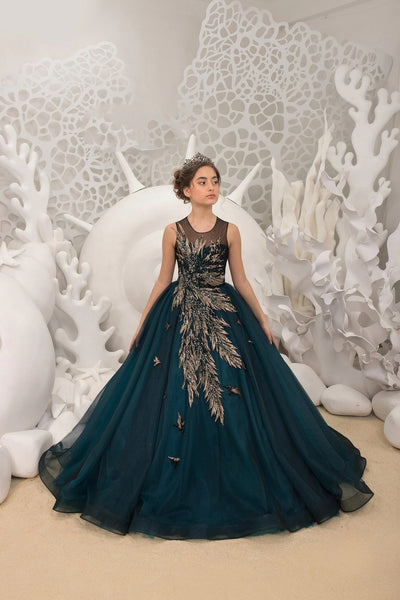 Couture Lace Tulle Flower Girl Pageant Photo Shoot Special Occasion Dress