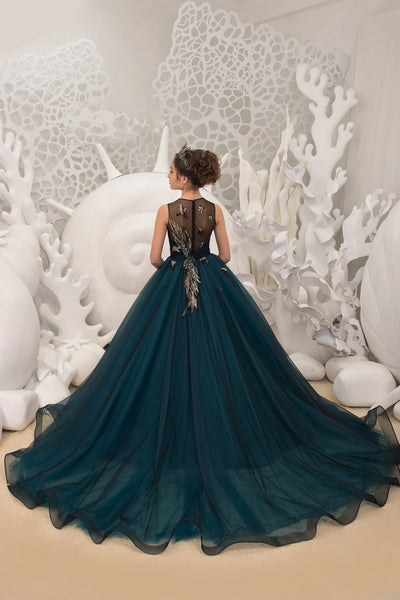 Couture Lace Tulle Flower Girl Pageant Photo Shoot Special Occasion Dress