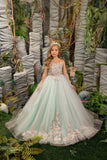 The Gianna Couture Girls Pageant Dress in Taffeta and Lace