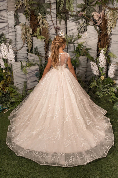 Breathtaking Custom Couture wedding Flower Girl Pageant Party Gown 