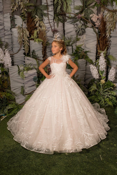 Breathtaking Custom Couture wedding Flower Girl Pageant Party Gown 