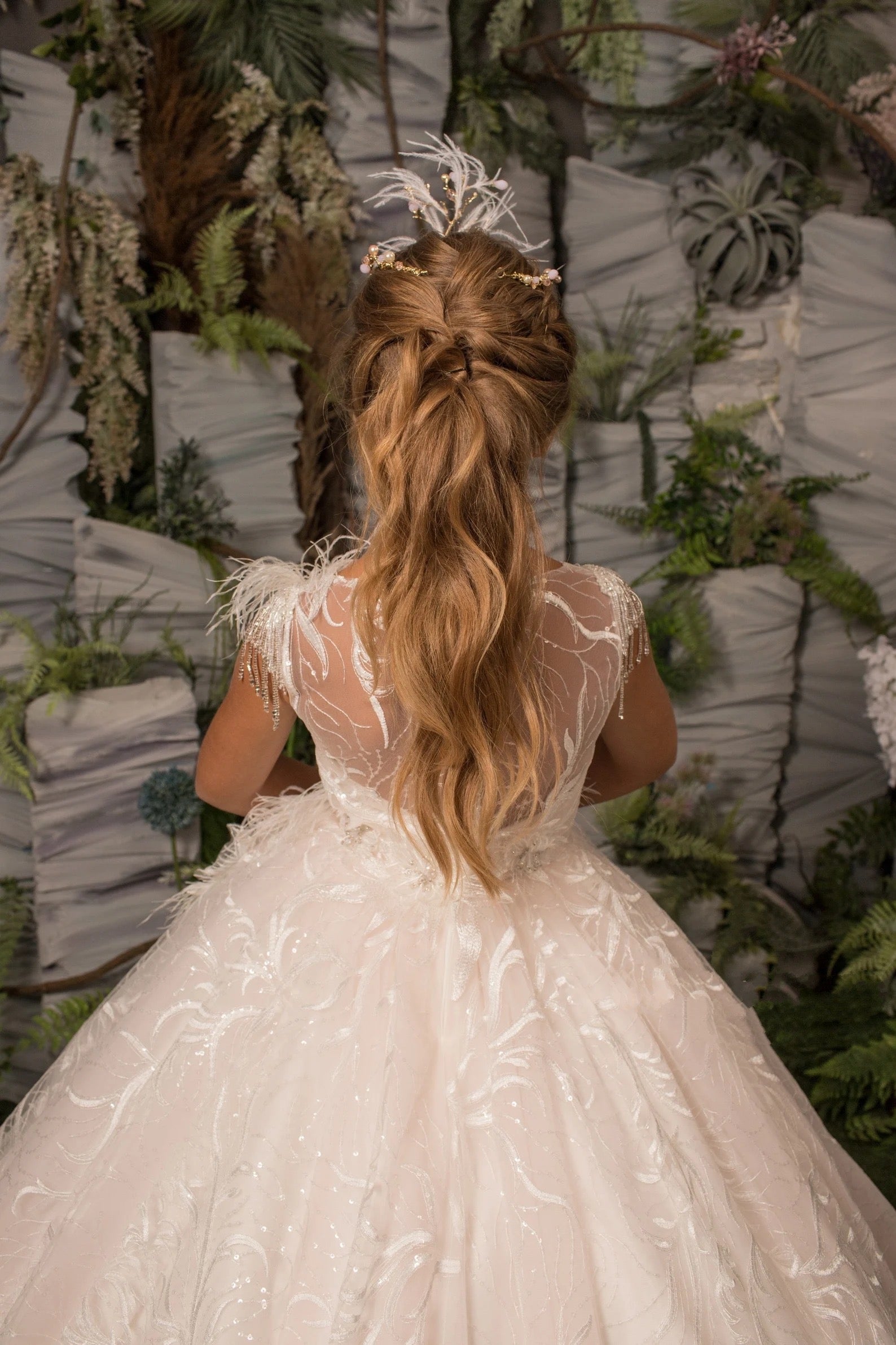 Breathtaking Custom Couture wedding Flower Girl Pageant Party Gown 