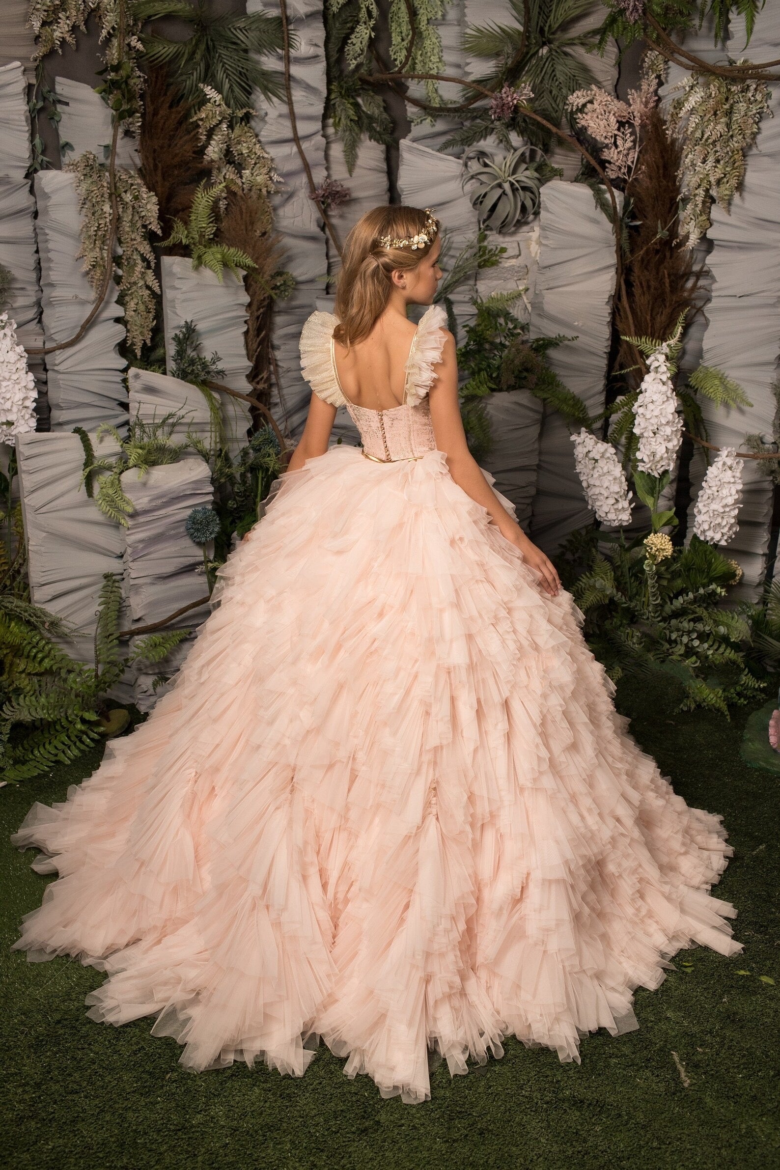 Custom Couture Girls Special Occasion Pageant Party Tulle Ball Gown