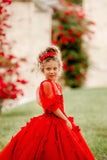 Beautiful Custom Handmade Princess Flower Girl Wedding Party Tulle Gown