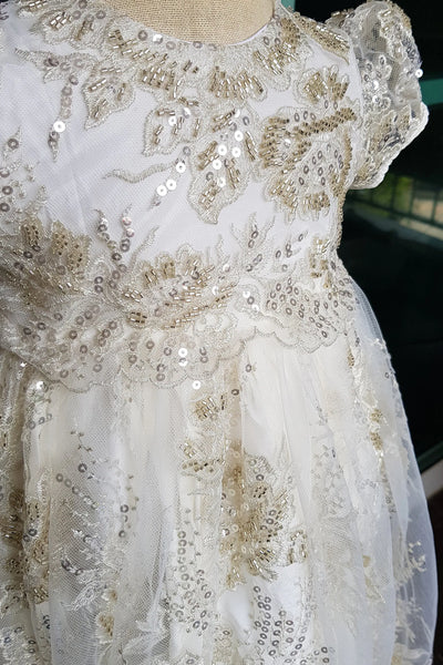 Couture Handmade Baby Christening Baptism Heirloom Gown