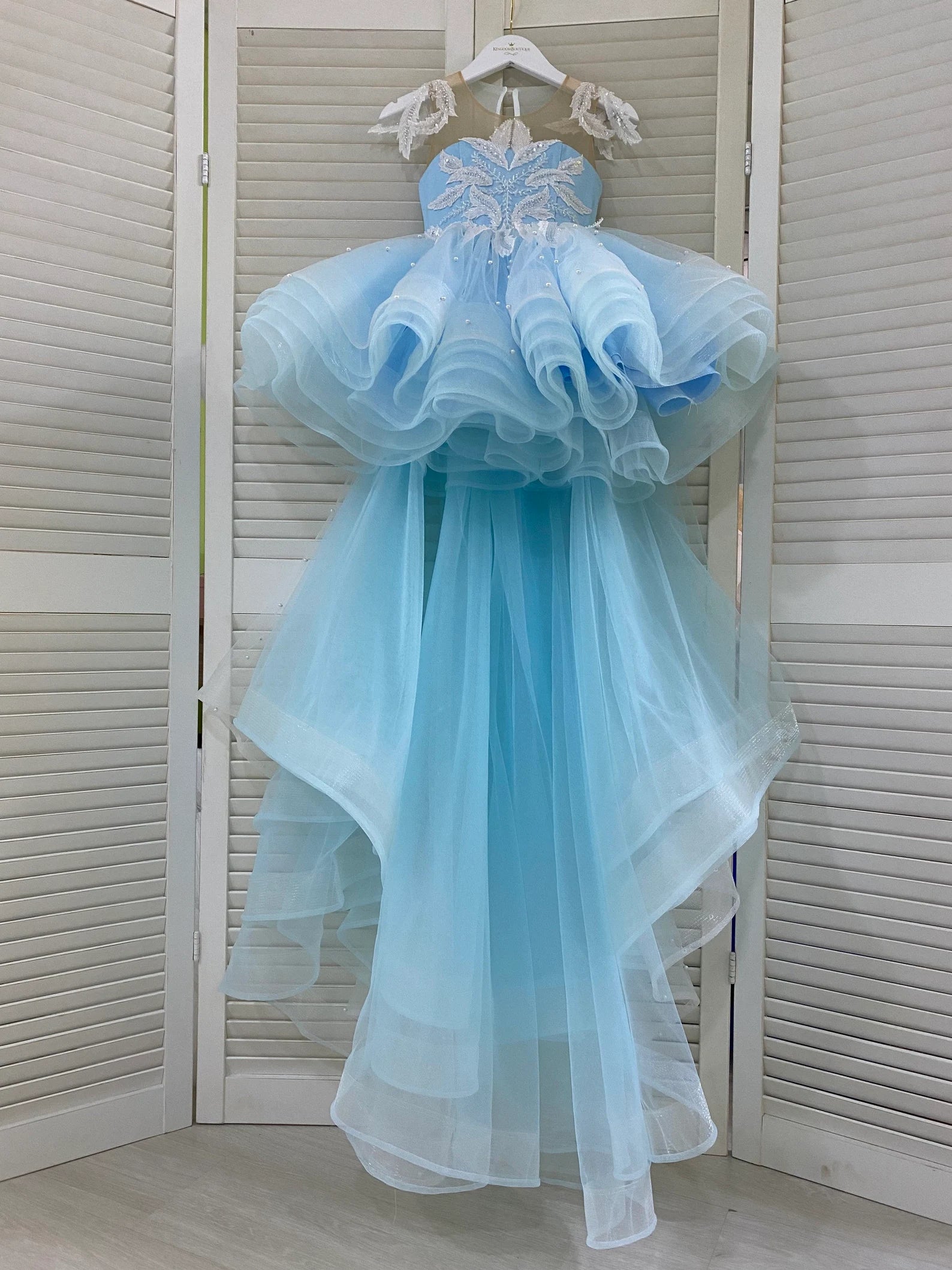 blue dress for baby girl The Sophia Girls Pageant Dress for Your Little Beauty Queen Ivory Blush Pink / *Custom Plus Size*
