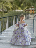 Custom Couture Princess 3D Floral Wedding Flower Girl Special Occasion Dress