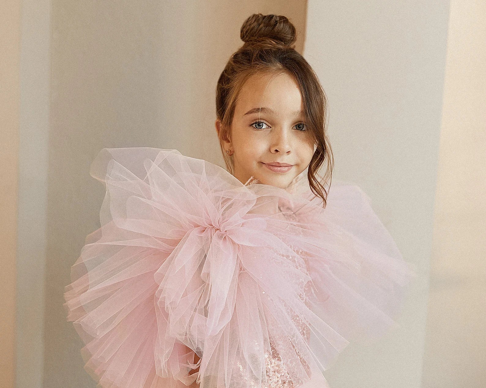 Girls Couture Tutu Wedding Party Special Occasion Sequin Floor Length Dress
