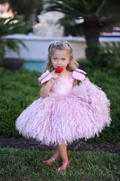 Handmade Couture Girls Satin Tulle Brocade Special Occasion Party Dress
