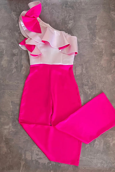 Girls Pageant Interview Jumpsuit | Ruffle Romper