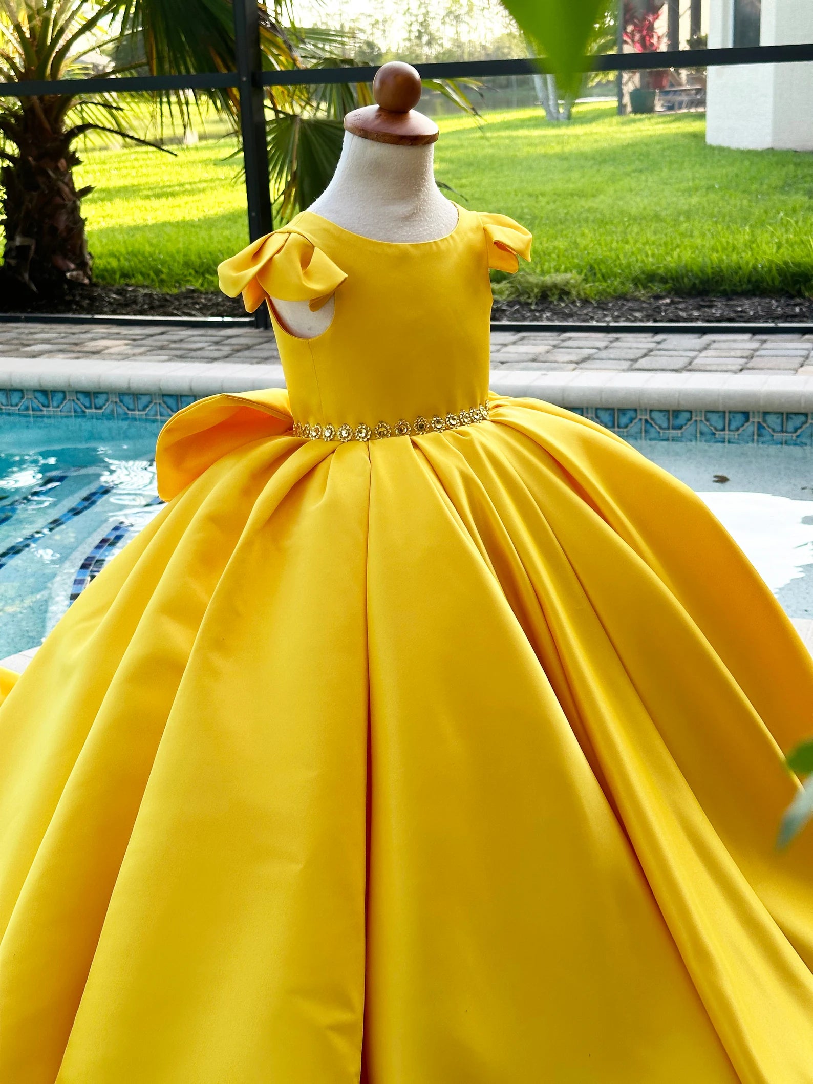Satin Communion Flower Girl Pageant Special Occasion Baby Baptism Dress