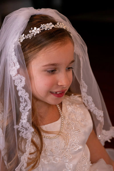 Stunning Pearl Headband For First Communion