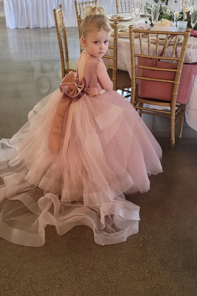 Couture Wedding Party Special Occasion Sating Tulle Floor Length Dress 