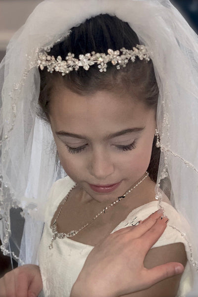Stunning Pearl Headband For First Communion