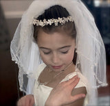 Stunning Pearl Headband For First Communion