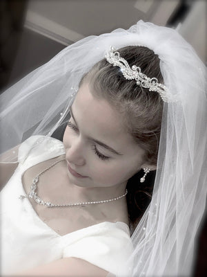 The Lily Custom Made Communion Crystal Headband