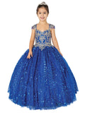 Stunning Misha Sequin Lace Embroidered Pageant Gown for Girls