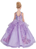 The Serafina Crystal Embroidered Pageant Dress for Girls