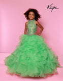 Ruffled Princess Pageant Ball Gown - Sugar Kayne Girls | Blush Kids