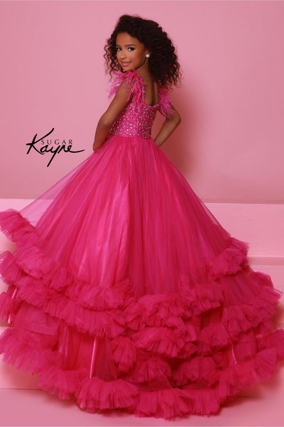 Tulle Pageant Ball Gown - Sugar Kayne C327 Girls Dress | Blush Kids Luxury Couture
