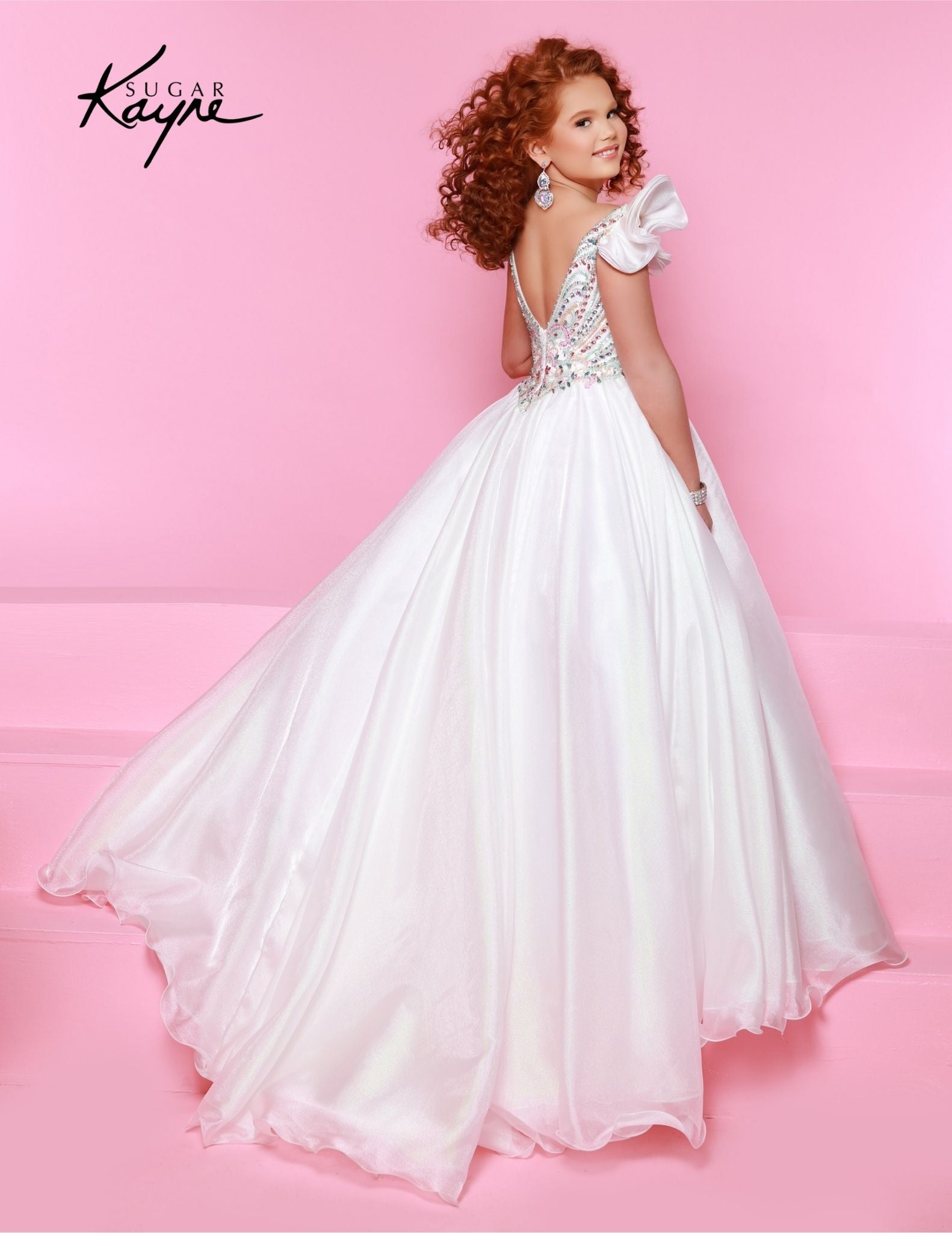 Sugar Kayne C334 DRESS Hot Pink-Multi / 10