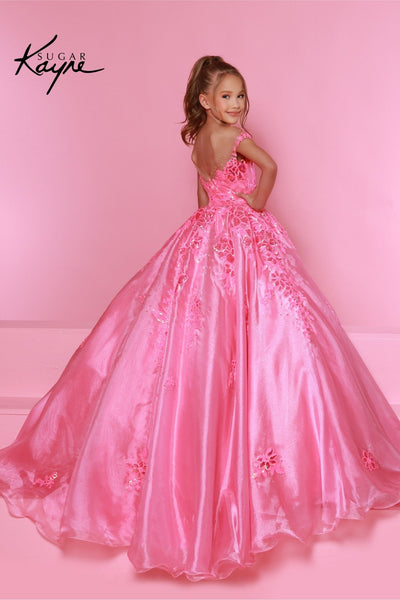Sugar Kayne Sequin Mesh Organza Gown – Perfect for Pageants