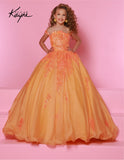 Sugar Kayne Sequin Mesh Organza Gown – Perfect for Pageants