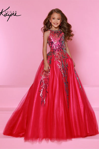 Sugar Kayne Jade Girls Pageant Dress – Sequin Ball Gown