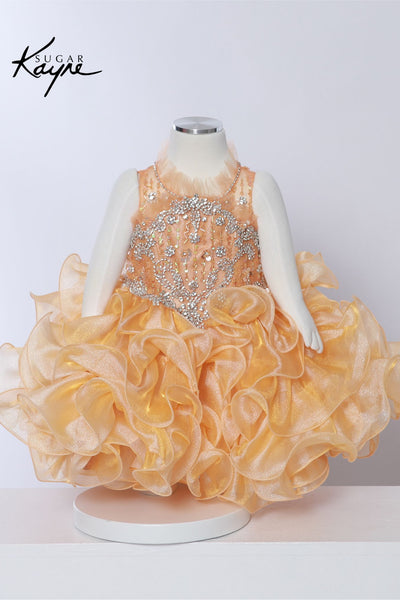 Sugar Kayne "Periwinkle Princess" Girls Pageant Cupcake Dress – Sparkling Ruffle Skirt