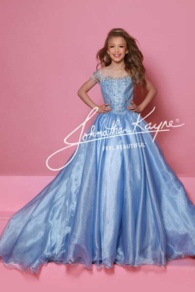 Sugar Kayne Girls Metallic Organza Dress – Elegant for Pageants & Portraits