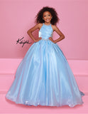 Elegant Ice-Blue Pageant Dress – Sugar Kayne Gown