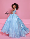 Elegant Ice-Blue Pageant Dress – Sugar Kayne Gown