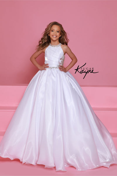 Elegant Ice-Blue Pageant Dress – Sugar Kayne Gown