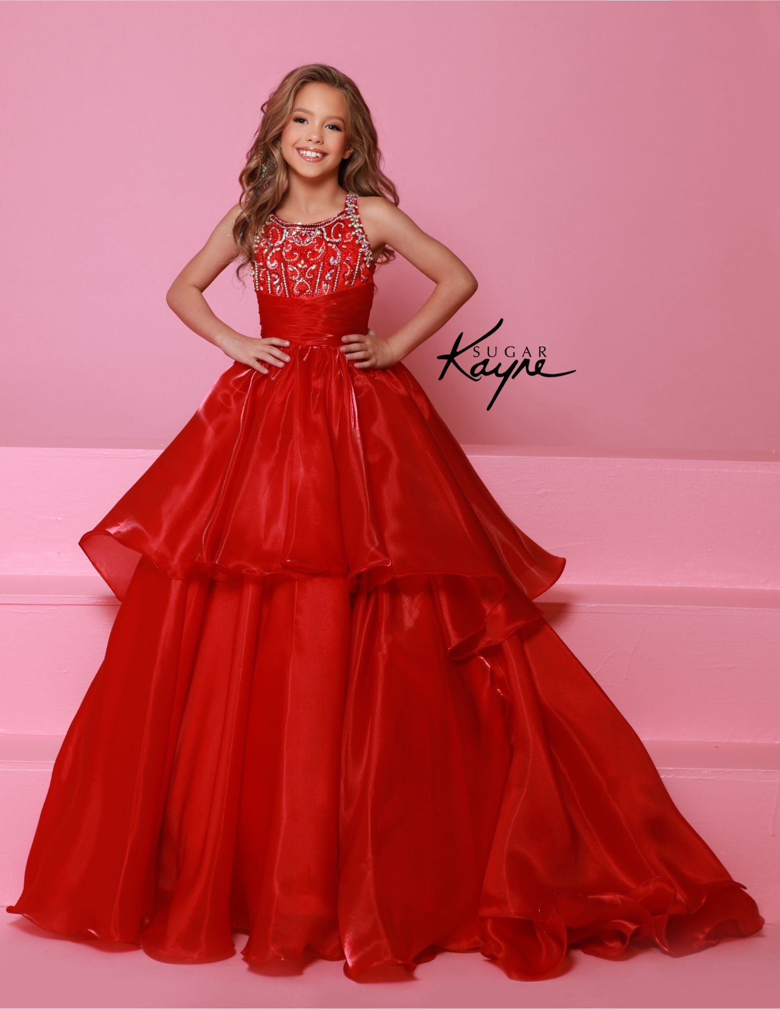 Stunning Girls Pageant Dress  Sugar Kayne Gown Magenta / 10