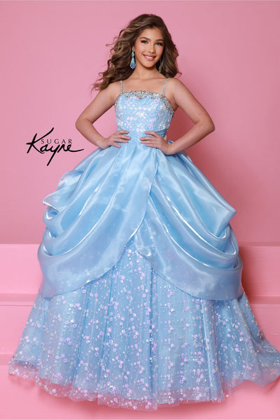 Aurora Crystal Dream Gown – Baby Blue Pageant Ball Gown for Luxury Events