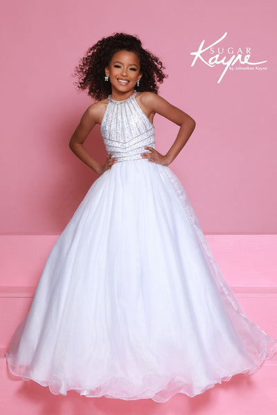Kailey Sugar Kayne Pageant Dress – Papaya, Sky Blue, White