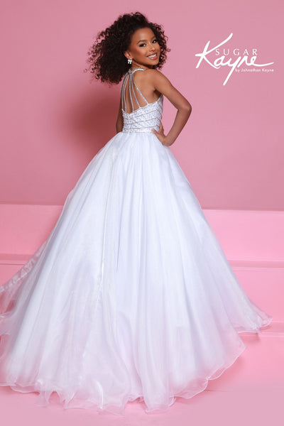 Kailey Sugar Kayne Pageant Dress – Papaya, Sky Blue, White