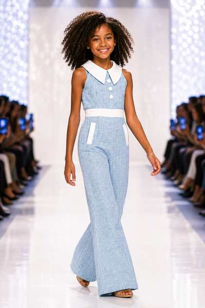 Polished Girls Pageant Pantsuit for Interview & Runway