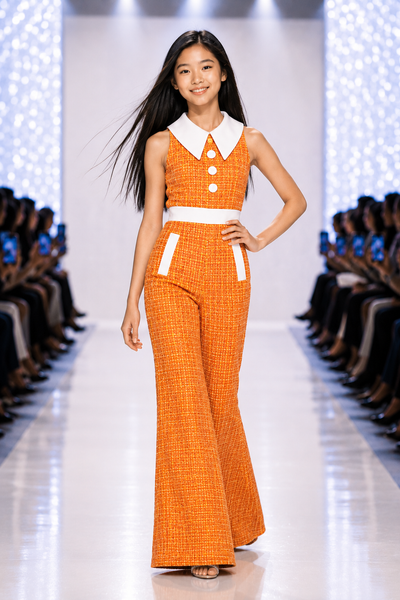 Polished Girls Pageant Pantsuit for Interview & Runway