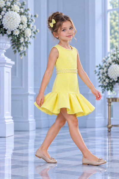 Girls Tweed Pageant Dress & Jacket Set | Signature Designer
