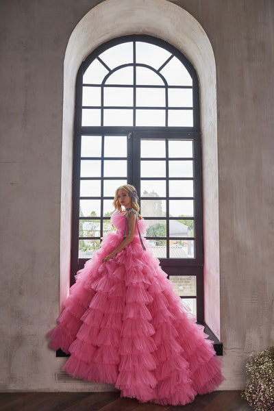 Pentelei Couture Fairytale Pageant Party Flower Girl Floor Length Dress