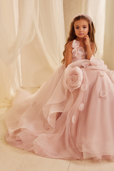 Pentelei Couture 3603 | Girls Special Occasion Dress | Blush Kids