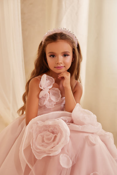 Pentelei Couture 3603 | Girls Special Occasion Dress | Blush Kids