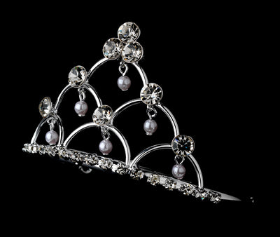 The Pyramid Flower Girl Communion Tiara With Faux Pearls