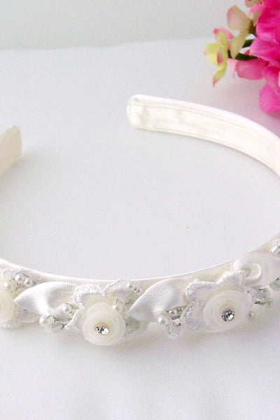 The Isla First Communion Floral Headband