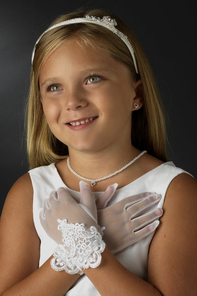 The Brooke Embroidered Communion Gloves